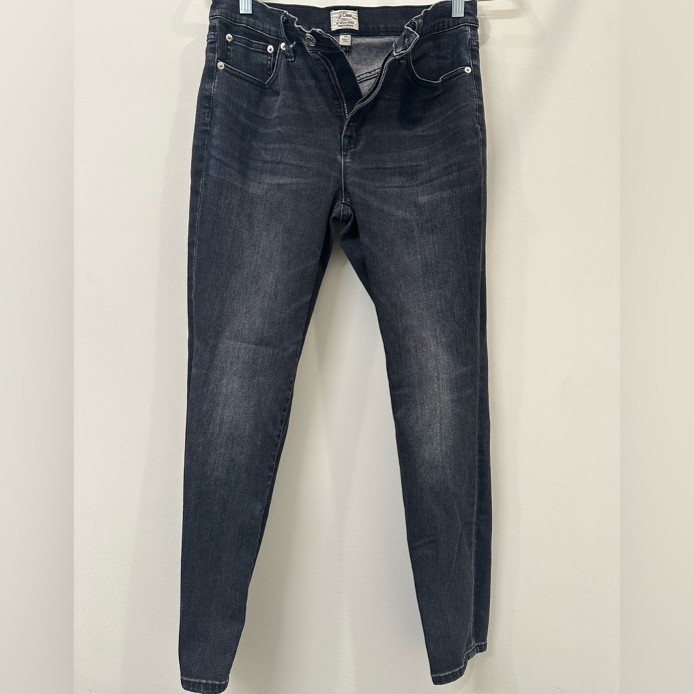 J. Crew Black Stone Wash Toothpick Jean